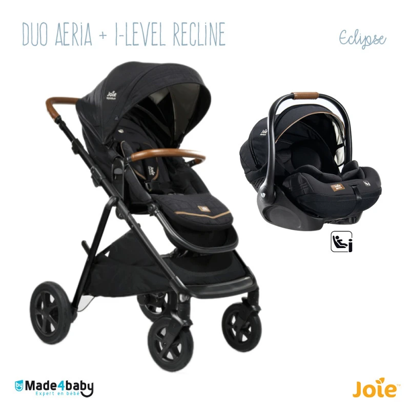 Duo Poussette Aeria + Siège Auto I-Level Recline JOIE Signature Eclipse
