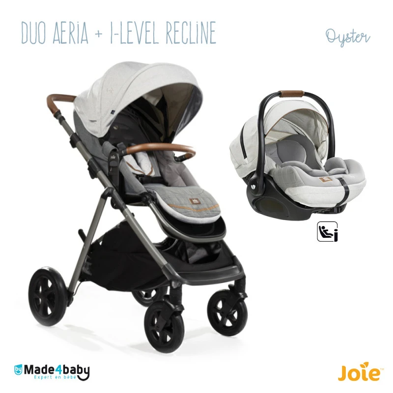 Duo Poussette Aeria + Siège Auto I-Level Recline JOIE Signature Oyster