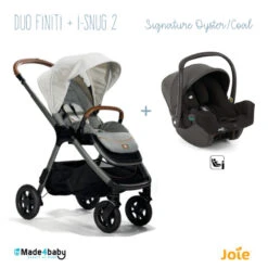 Duo Poussette Finiti + Siège I-Snug2 JOIE Signature Oyster/Coal