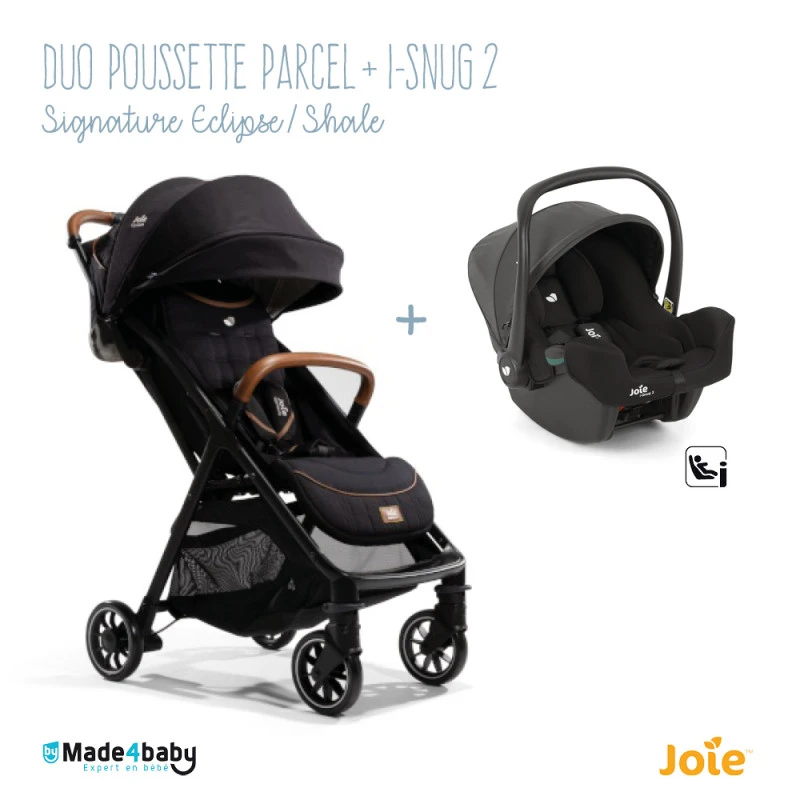 Duo Poussette Parcel + I-Snug 2 JOIE Signature Eclipse / Shale