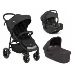 Joie Pack Trio Poussette Litetrax S Shale + Siège Auto I-gemm 3 Shale + Nacelle Ramble Shale