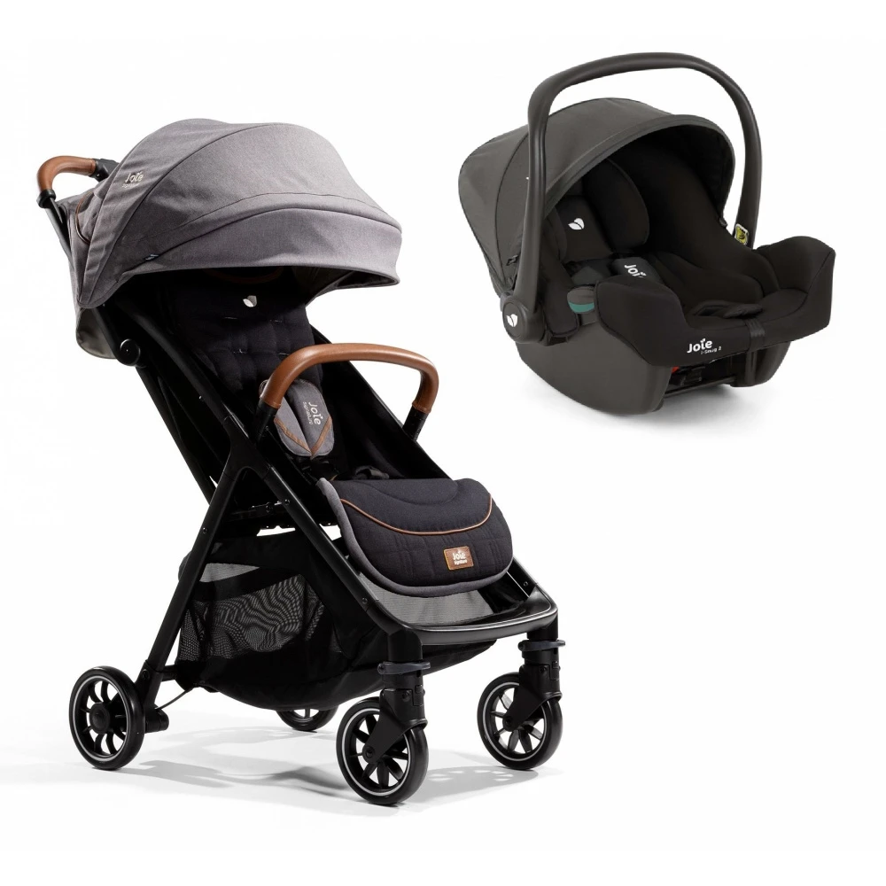 Joie Pack Duo Poussette Parcel Signature Carbon + Siège Auto I-snug 2 Shale