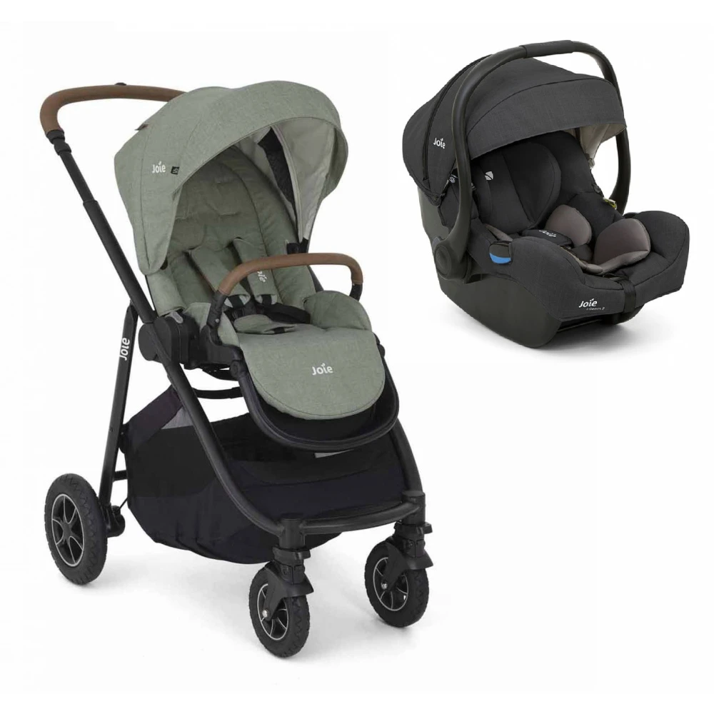Joie Pack Duo Poussette Versatrax Laurel + Siège Auto I-gemm 3 Shale