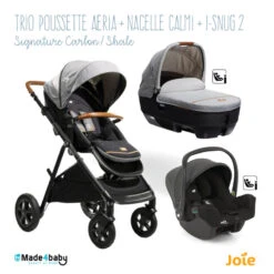 Trio Poussette Aeria + Calmi + I-Snug 2 JOIE Signature Carbon / Shale