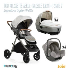 Trio Poussette Aeria + Calmi + I-Snug 2 JOIE Signature Oyster / Pebble