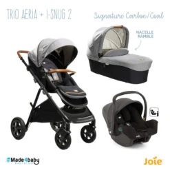 Trio Poussette Aeria + Nacelle Ramble + Siège I-Snug 2 JOIE Signature Carbon/Coal
