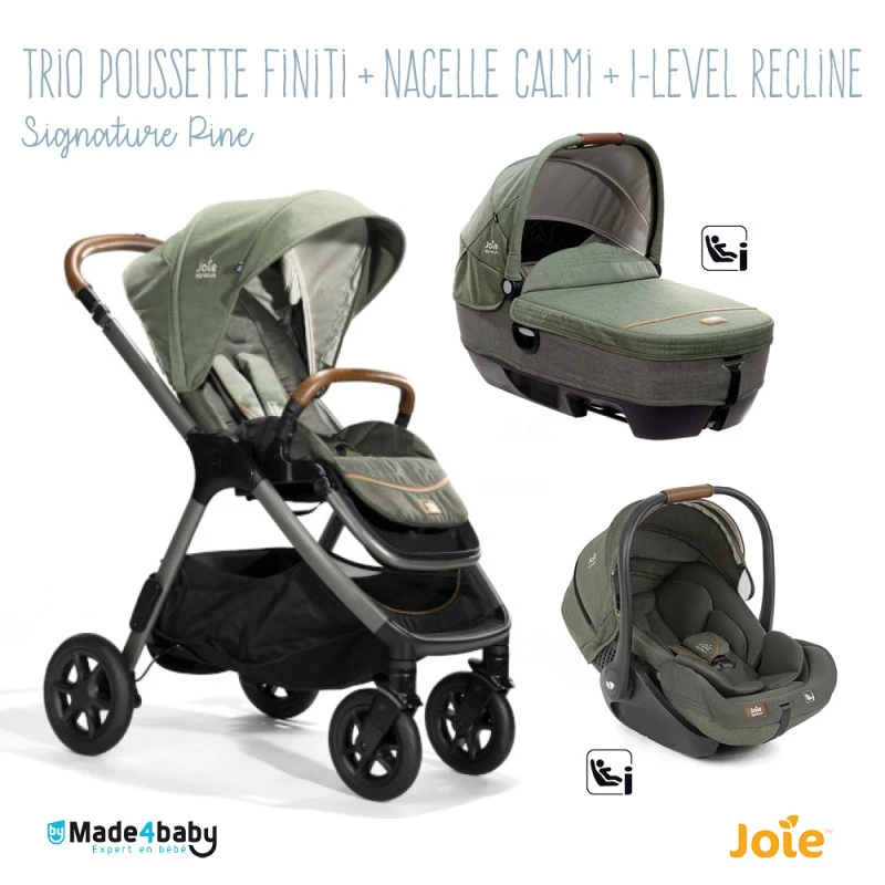 Trio Poussette Finiti + Calmi + I-Level Recline JOIE Signature Pine