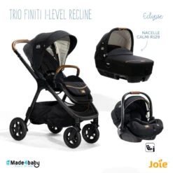 Trio Poussette Finiti + Nacelle Calmi + I-Level Recline JOIE Signature Eclipse