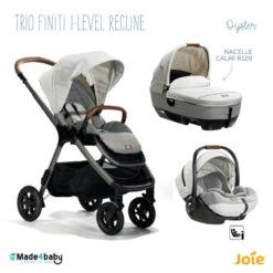 Trio Poussette Finiti + Nacelle Calmi + I-Level Recline JOIE Signature Oyster