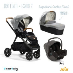 Trio Poussette Finiti + Nacelle Ramble + Siège I-Snug 2 JOIE Signature Carbon/Coal