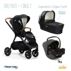 Trio Poussette Finiti + Nacelle Ramble + Siège I-Snug 2 JOIE Signature Eclipse/Coal