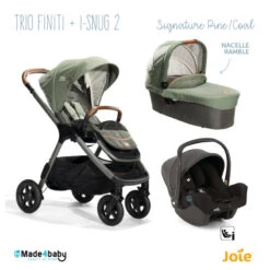 Trio Poussette Finiti + Nacelle Ramble + Siège I-Snug 2 JOIE Signature Pine/Coal
