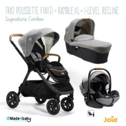 Trio Poussette Finiti + Ramble XL + I-Level Recline JOIE Signature Carbon